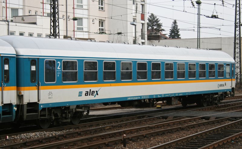 Der alex Wagen 56 80 22-90 204-9 (Bauart Bm) am 14.03.2009 in Regensburg.