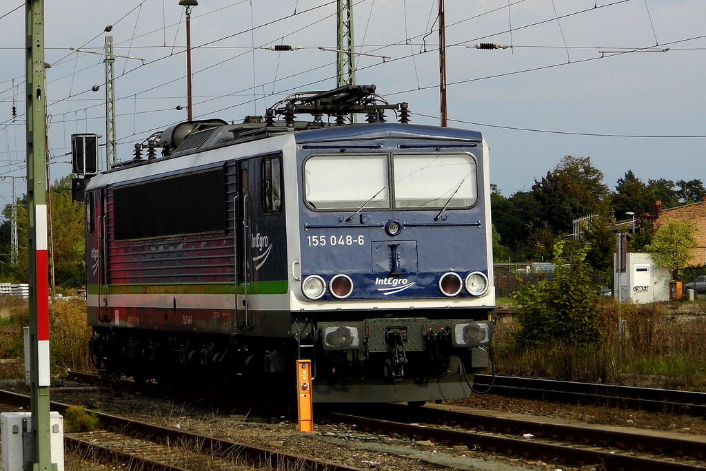 Am 23.09 .2017 war die 155 048-6 von der IntEgro (Press) in Stendal abgestellt.