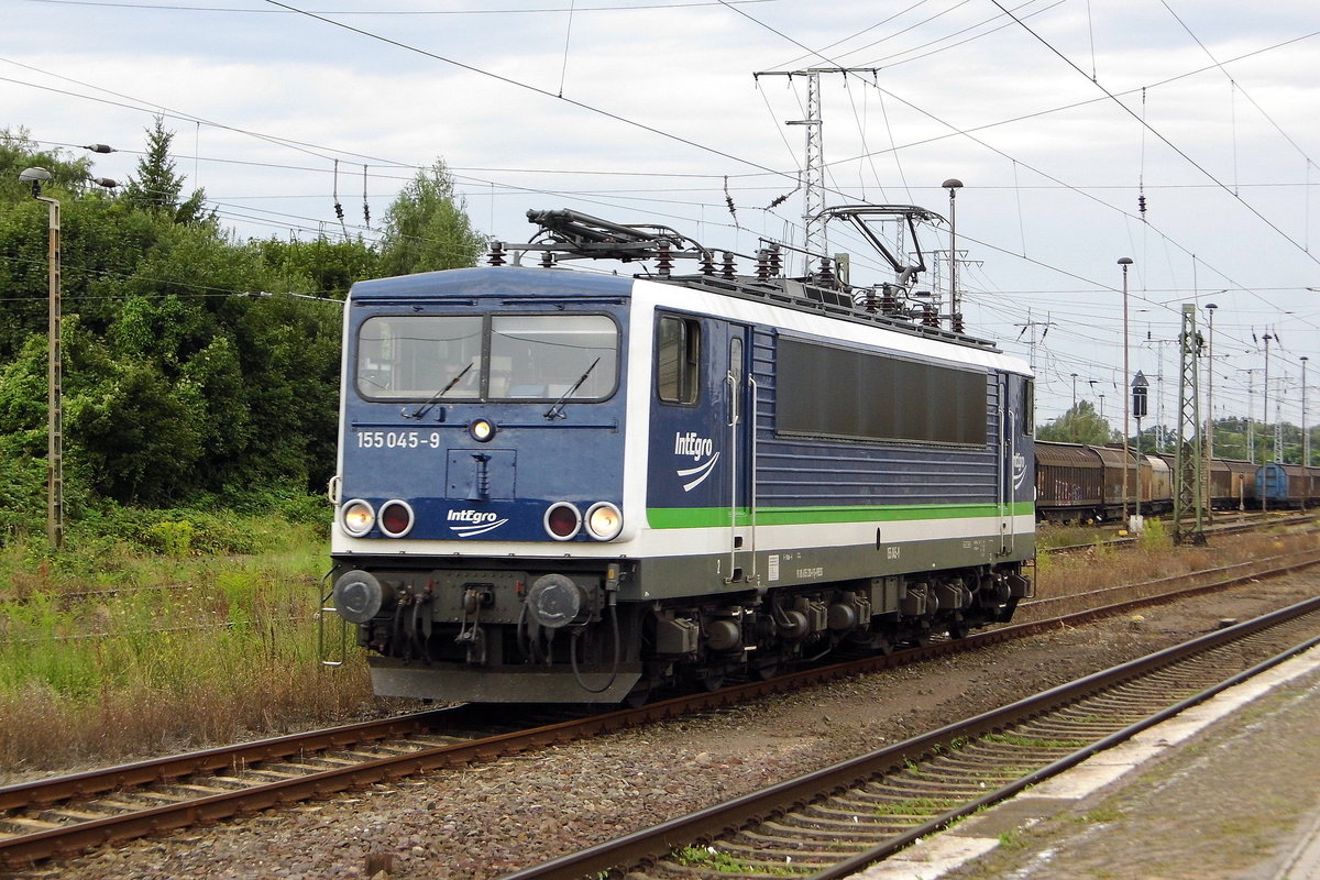 Am 01.08.2017 fuhr die  155 045-9 von der IntEgro (Press) von Borstel nach Stendal .