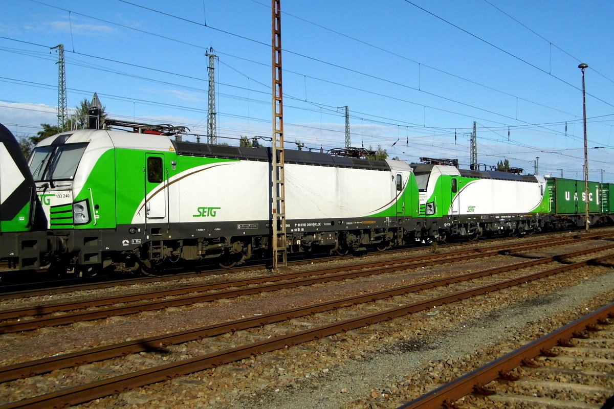 Am 02.10.2016  waren die 193 240-9 und die 193 814-1 von der SETG in Stendal abgestellt  .