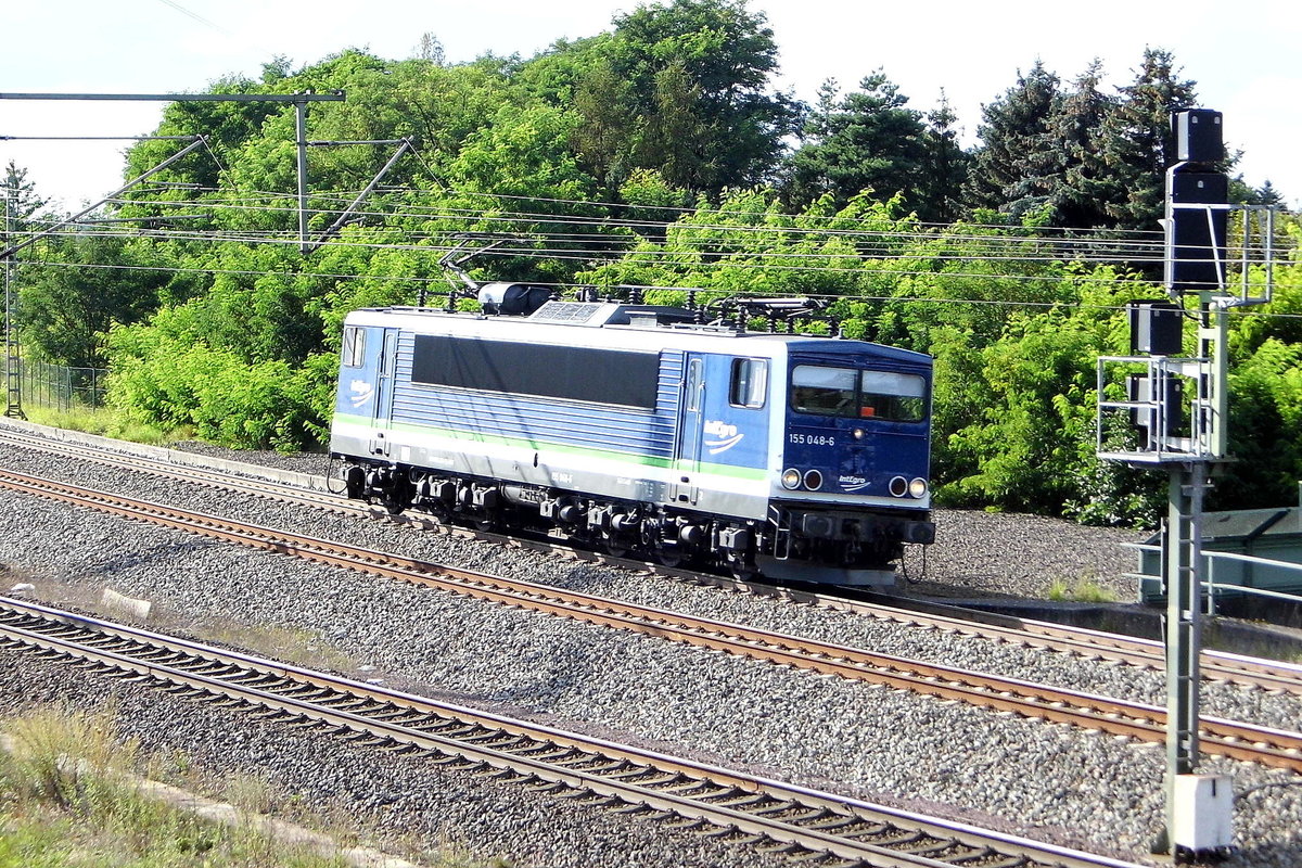 Am 03.09.2017 fuhr die 155 048-6 von der IntEgro (Press) von Borstel nach Stendal .