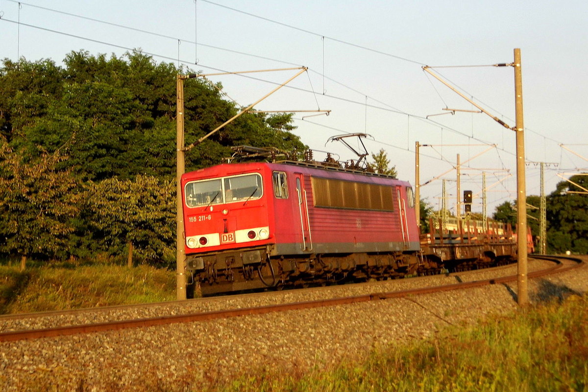 Am 04.09.2017 kam die 155 211-6 von    DB Cargo AG. ( Railpool   ) aus Richtung Stendal und fuhr weiter in Richtung Wittenberge.