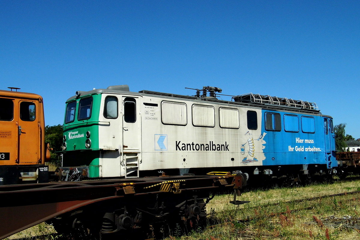 Am 07.07.2018 im Historischen Lokschuppen Wittenberge die 142 199 von der EGP .
