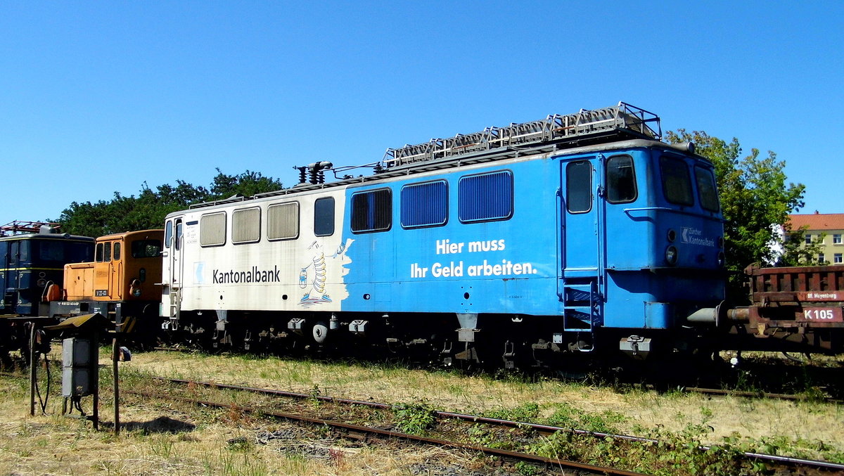 Am 07.07.2018 im Historischen Lokschuppen Wittenberge die  142 199 von der EGP .