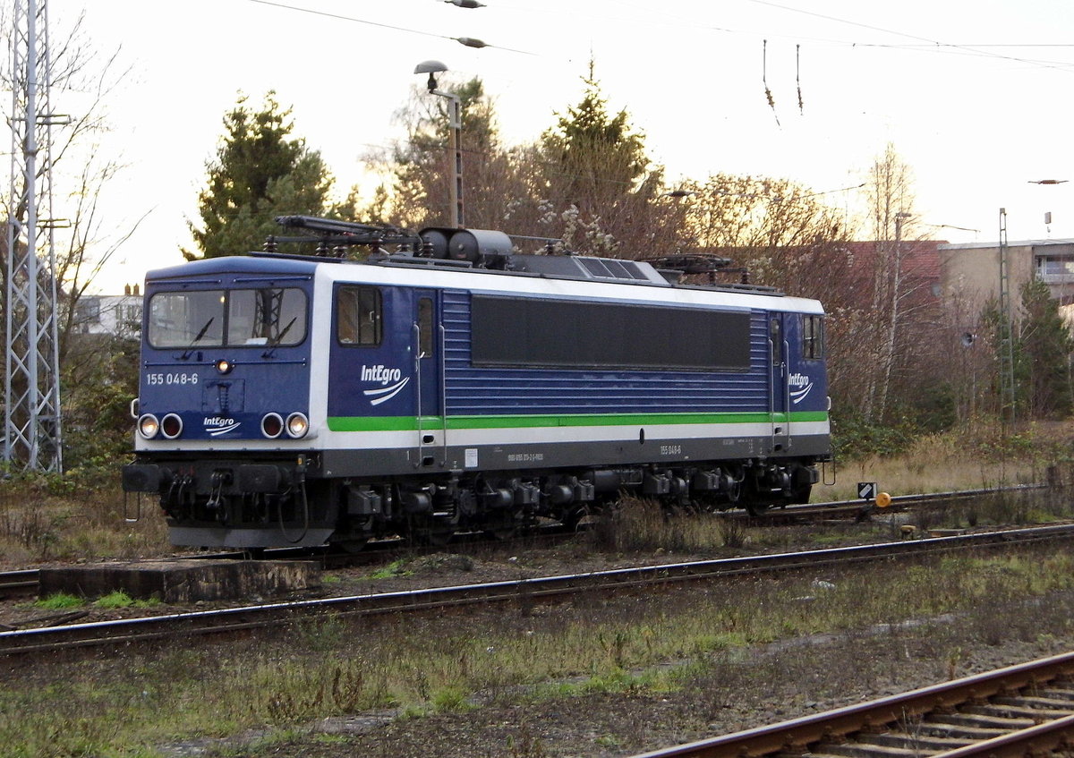 Am 08.12 .2016 stand die 155 048-6 von der IntEgro (Press) in Stendal .