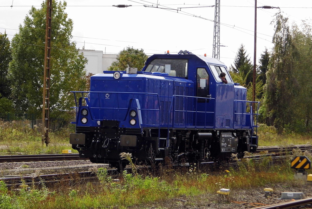 Am 09.10.2017 Rangierfahrt von der 1002 024  von ALS  in Stendal .