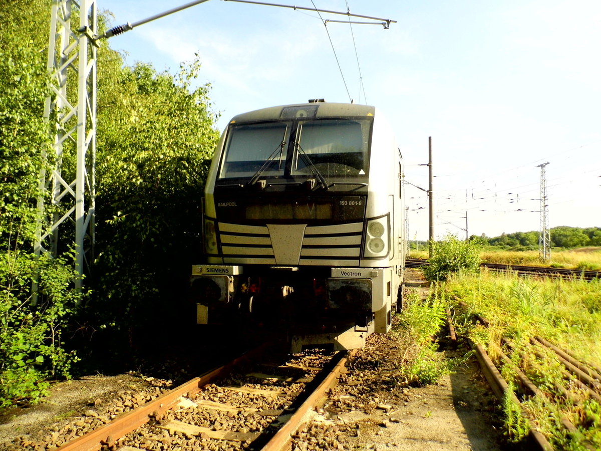 Am 13.07.2016 die 193 801-8 von der SETG (Railpool) .