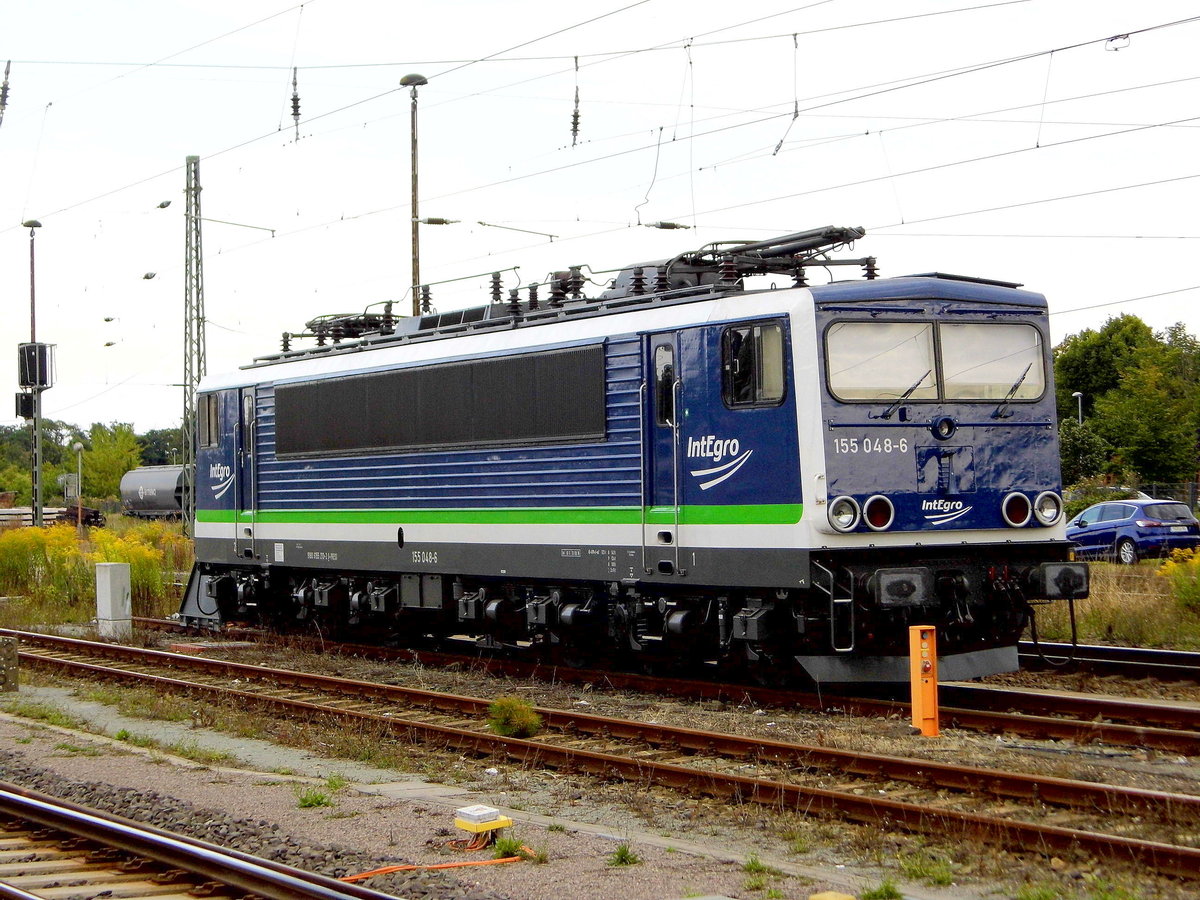 Am 15.08 .2017 war  die 155 048-6   von der IntEgro (Press) in Stendal abgestellt.