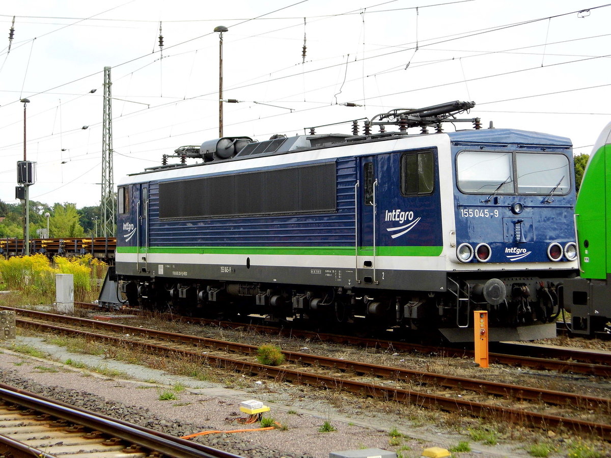 Am 16.08 .2017 war die 155 045-9 von der IntEgro (Press) in Stendal abgestellt.