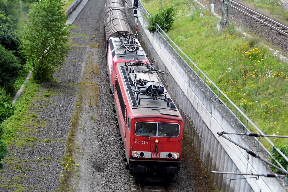 Am 23.07.2017 kam die 155 108-4 von der  DB Cargo AG,  ( Railpool ) aus Richtung Braunschweig nach Stendal .