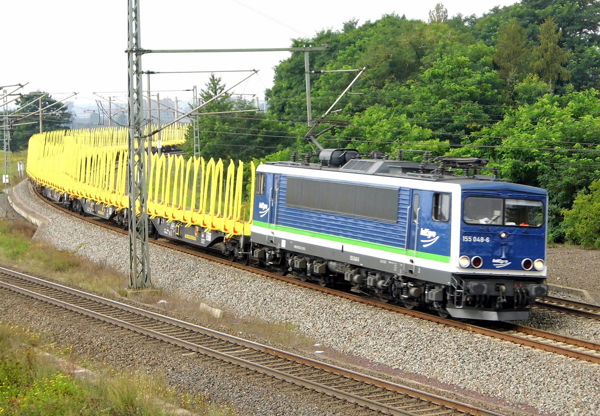 Am 27.08.2017 fuhr die 155 048-6 von der IntEgro (Press) von Borstel nach Stendal und weiter nach Frankfurt (Oder) .
