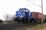 Am 08.12.2017 kam die 1002 016-6  und die  386 006-1 von METRANS aus Richtung Stendal und fuhr weiter in Richtung Salzwedel .