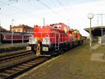 Am 28.04.2015 Rangierfahrt von der 272 216-0 von der MEG und die Neue H3 Lok 1002 004-2 von ALS in Stendal .