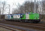 Am 10.01.2018 Rangierfahrt von der 202 287-9 und die 187 009-6   und die 193 285-4 von der SETG    in Borstel .