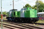 Am 27.05.2018 Rangierfahrt von der  202 787-8 und die  202 494-1 von der   SETG - Salzburger Eisenbahn TransportLogistik GmbH,   in Stendal .