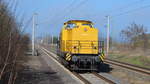Am 02.03.2021 kam die  293 007-1 von der  DB Bahnbau Gruppe GmbH, aus der Richtung Stendal nach Demker und fuhr weiter in Richtung Magdeburg .