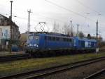 Am 21.12.2014 Rangierfahrt von der 140 042-4 und die 253 015-8 von der Eisenbahn-Bau- und Betriebsgesellschaft Pressnitztalbahn mbH-Press in Stendal .