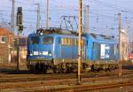 Am 14.12.2014 standen die 140 042-4 und die 253 015-8 von der Eisenbahn-Bau- und Betriebsgesellschaft Pressnitztalbahn mbH-Press aus in Stendal.