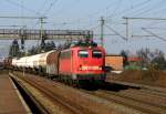 Am 09.03.2016 kam die 140 805-3 von der DB Schenker aus Richtung Braunschweig nach Niederndodeleben und fuhr weiter in Richtung Magdeburg .