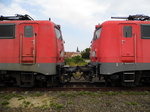 Am 26.07.2016   die 140 837-6  und die  140 790-7 in Stendal .
