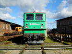 Am 08.10.2017 stand die DP 64  (142 199-9 )     im Historischen Lokschuppen Wittenberge beim Herbstfest .