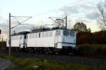 Am 13.11.2017  Probefahrt  von der 142 042-1 und die 142 103-1 von der   EGP – Eisenbahngesellschaft Potsdam, von Wittenberge  nach Stendal .