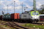 Am 18.04.2017 kam die 193 893-5 von CAPTRAIN aus Richtung Magdeburg nach Stendal und fuhr weiter in Richtung Salzwedel .