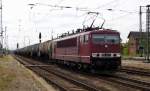 Am 31.05.2015 kam die 250 137-7 von der LEG Leipziger Eisenbahn GmbH.