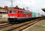 Am 27.06.2015 kam MEG 701 (155 124)  aus Richtung Magdeburg nach Stendal und fuhr weiter nach Wittenberge.