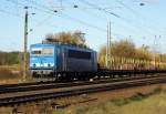 Am 08.11.2015 fuhr die 155 045-9 von der Press aus  Borstel und weiter in Richtung Stendal .
