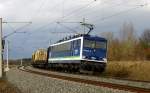 Am 10.02.2016 die 155 045-9 von der IntEgro (Press) aus Richtung Borstel und fuhr weiter in Richtung Stendal und macht den Kopf und den  weiter in Richtung Hannover  .