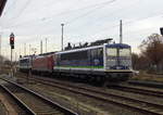 Am 08.12 .2016 waren die 155 048-6 und die 189 800-6 und   die 155 045-9     in Stendal .