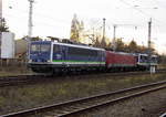Am 08.12 .2016  Rangierfahrt von der 155 048-6 und die 189 800-6 und die 155 045-9 in Stendal .