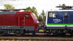 Am 02.09.2017   die 189 800-6 und die 155 048-6   in Stendal.