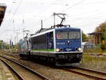 Am 11.10.2017 Rangierfahrt von der 155 048-6  und die 145 023-6  in Stendal .