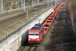  Am 05.03.2018 fuhr die 155 183-7 von der Maik Ampft Eisenbahndienstleistungen, Limbach-Oberfrohna von DF nach Stendal  und weiter nach  Köln .
